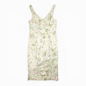 Y2k D&G Midi Dress Pencil Hummingbird Print  - Size Medium